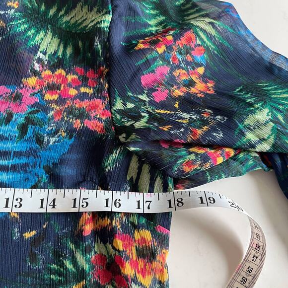 Anna Kay Rachel sheer navy floral print  dress - Picture 7 of 7